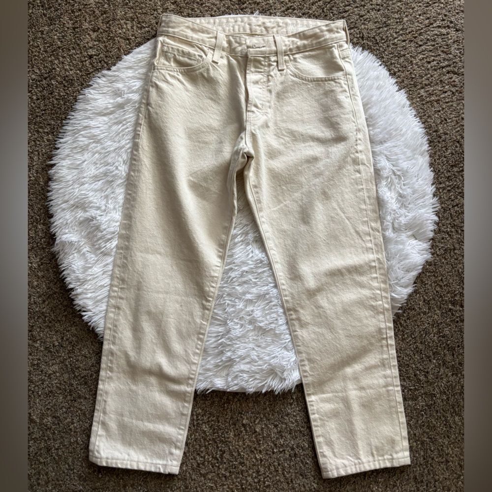 AG Adriano Goldschmied Jeans The Jean‎ of Tomorrow Cream Size 29 Missing Button